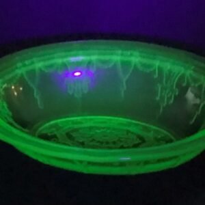 Uranium Princess Green Depression Oval Serving Bowl