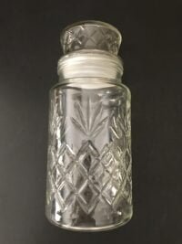 Planters Peanut Jar – #3 Brockway Glass Company Circled B Vintage Diamond Cut Flat Hat Seal Lid – 1983