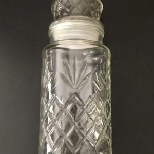 Planters Peanut Jar – 1983 Brockway Glass Company #3 Circled B Diamond Cut Flat Hat Lid